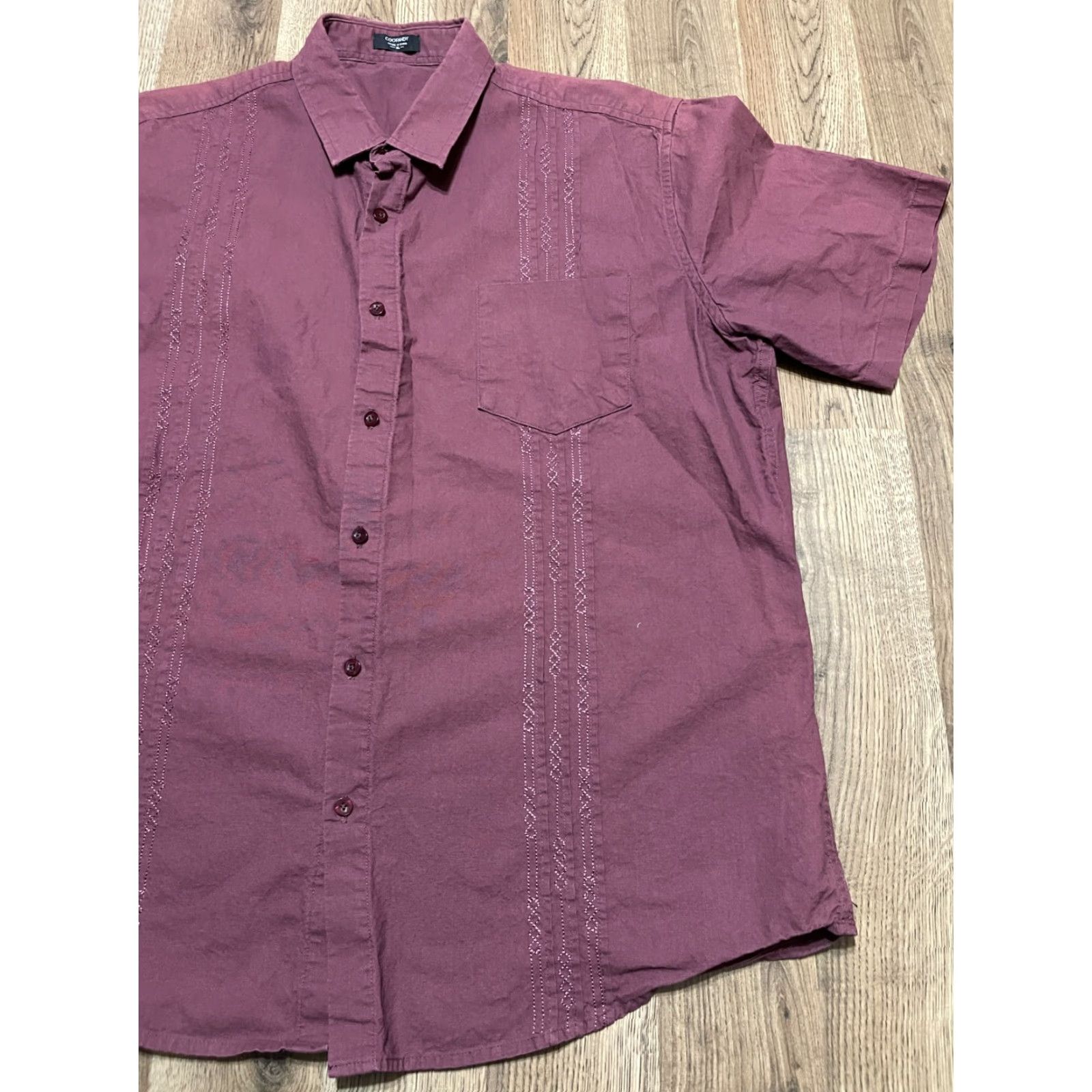 Vintage Coofandy Shirt Men XL Red Button Up Short Sleeve Casual Solid Shirt Button-Up Shirt Mens XL Red Short Sleeve Casual Button-Up Shirt Size US XL / EU 56 / 4 - 4 Thumbnail