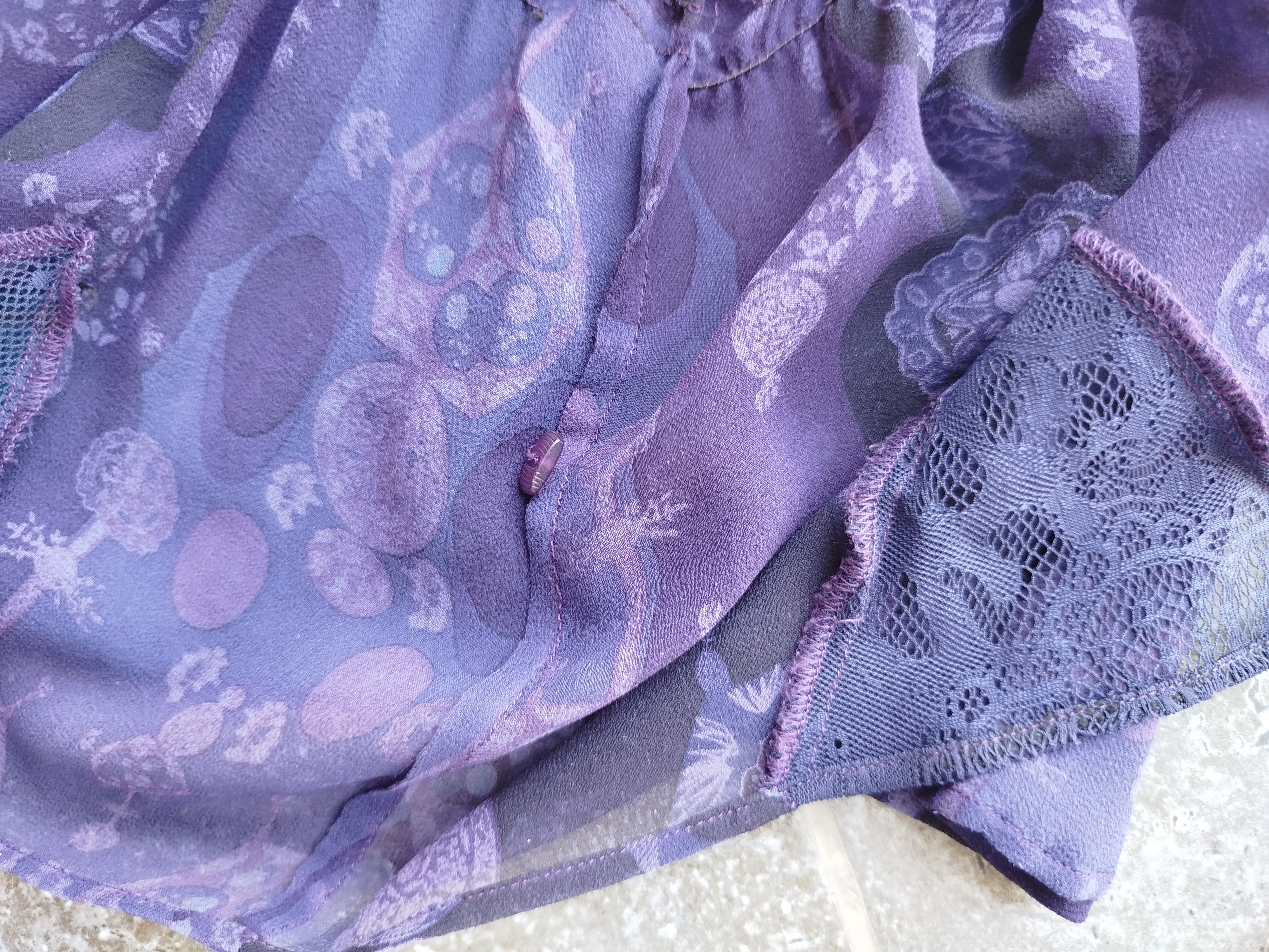 Custo Barcelona Blouse Long Sleeve Boho Chiffon Silk Vintage Y2K Size S Size S / US 4 / IT 40 - 18 Thumbnail