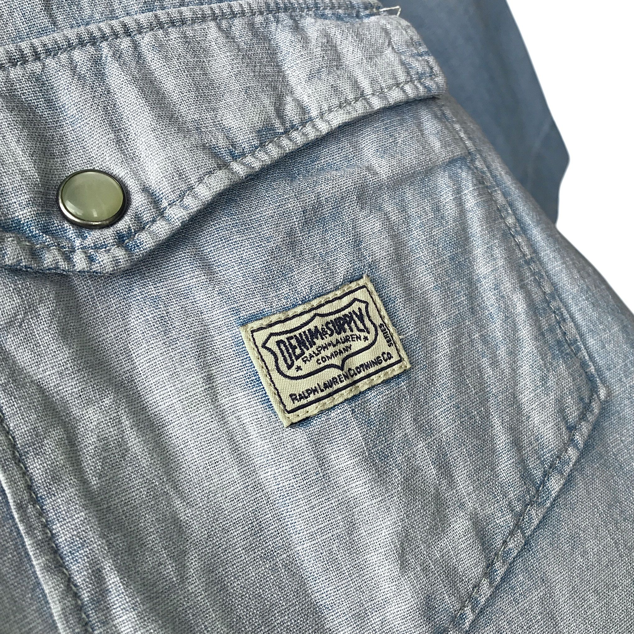 Denim & Supply Ralph Lauren × Ralph Lauren Denim & Supply By Ralph Lauren RL Chambray Western Shirt Size US XL / EU 56 / 4 - 7 Thumbnail