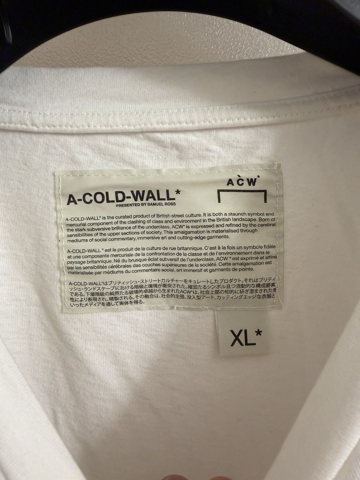 A-COLD-WALL* A-Cold-Wall* Zipper Pocket Short T-Shirt 'White' Size XL Size US XL / EU 56 / 4 - 10 Thumbnail