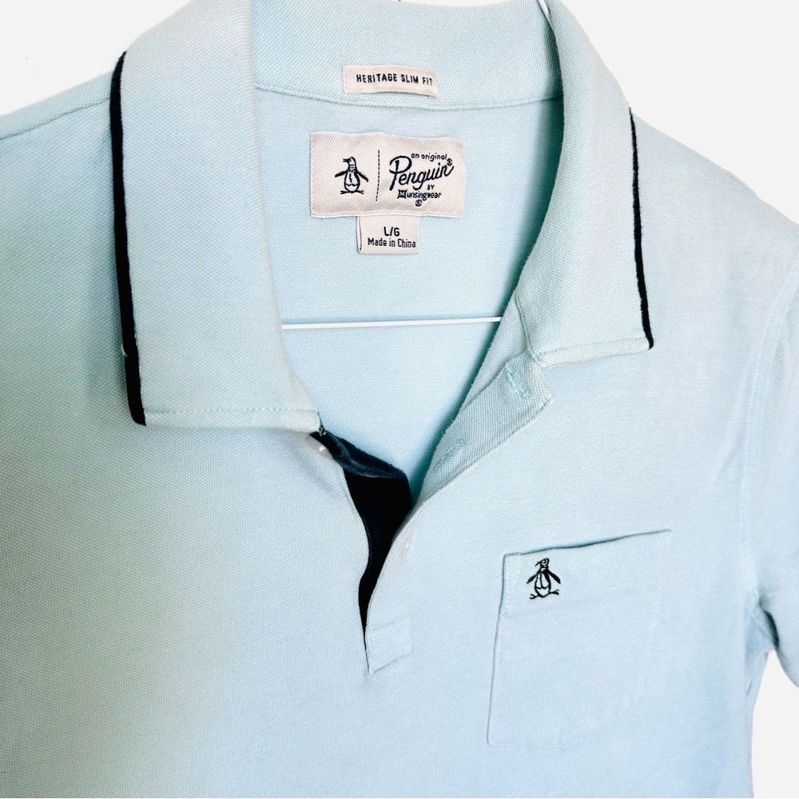 Original Penguin ORIGINAL PENGUIN Light Dark Navy Blue Pocket Tee Polo Shirt Size US M / EU 48-50 / 2 - 15 Thumbnail