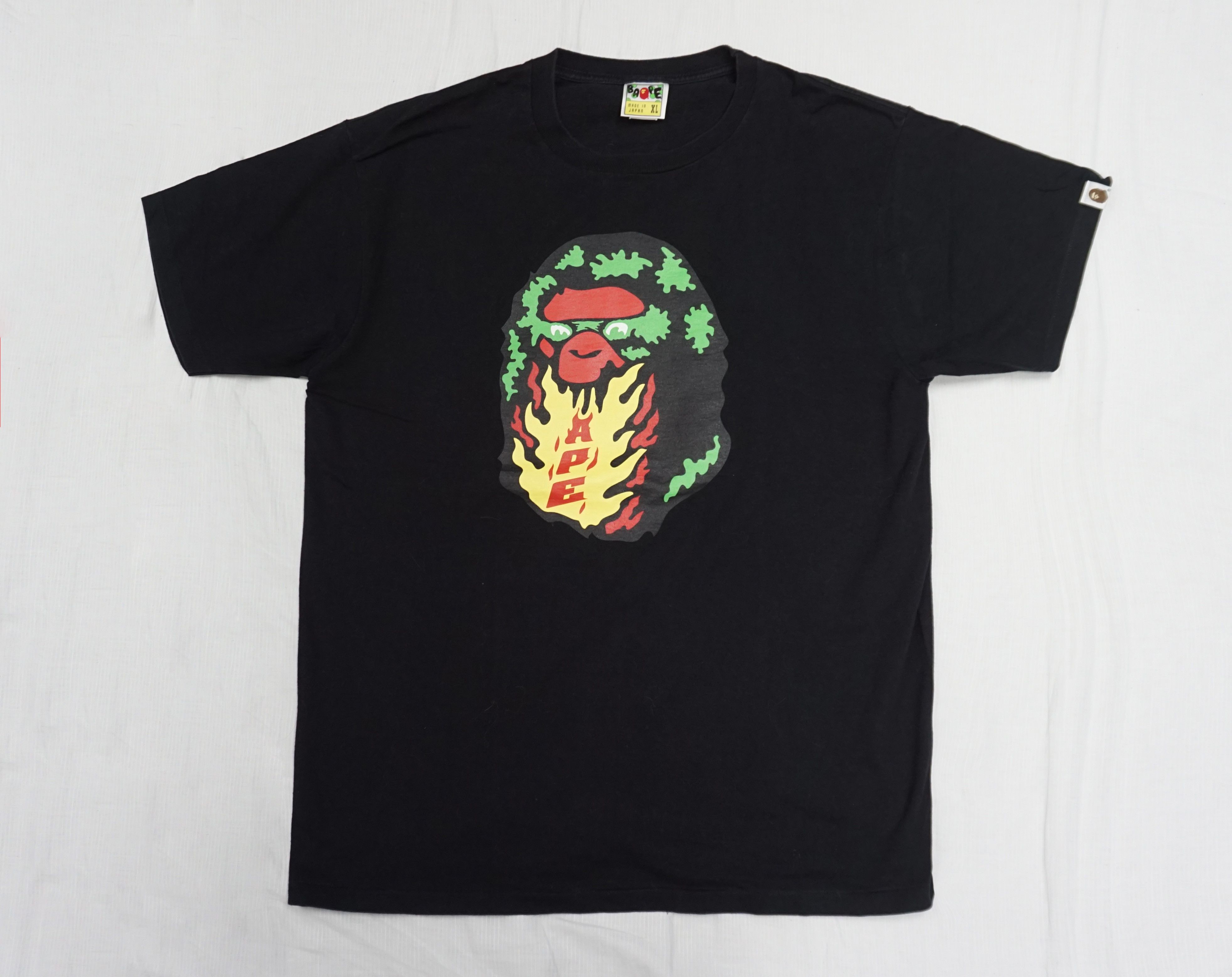 Bape Bape Flame Ape Head T-shirt Size US XL / EU 56 / 4 - 1 Thumbnail