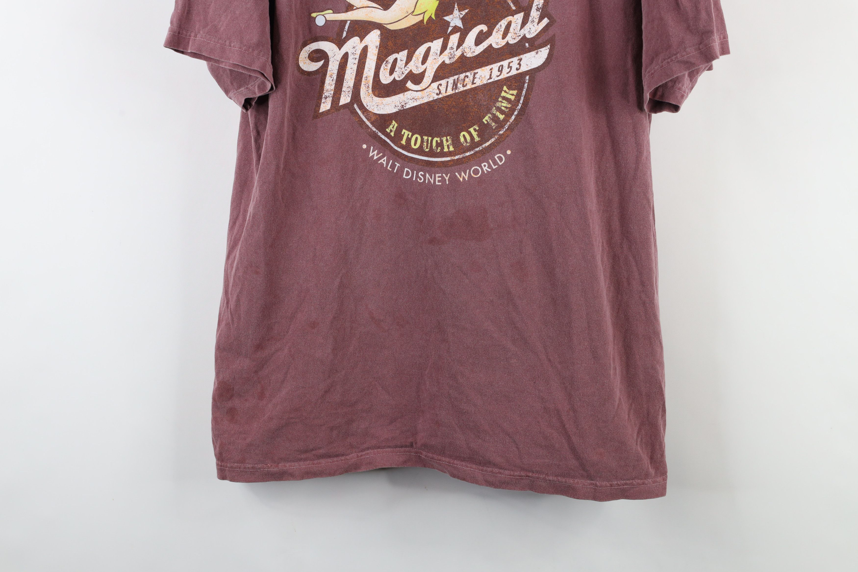Disney × Vintage Vintage 90s Walt Disney World Tinker Bell Stonewash T-Shirt Size US L / EU 52-54 / 3 - 3 Thumbnail