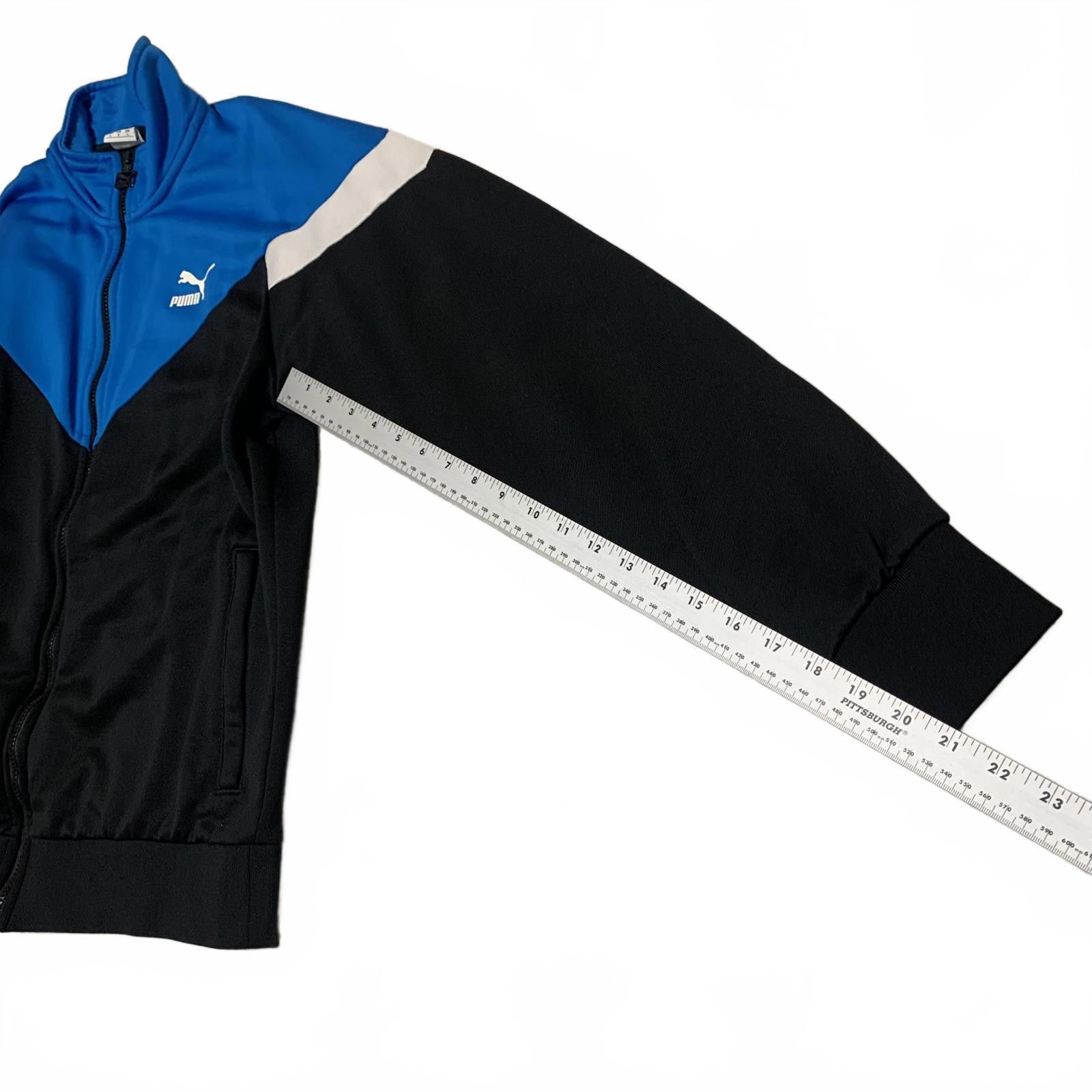 Puma Puma Men's Size L Black Royal Blue Blue Track Jacket Zip Up Size US 34 / EU 50 - 7 Thumbnail