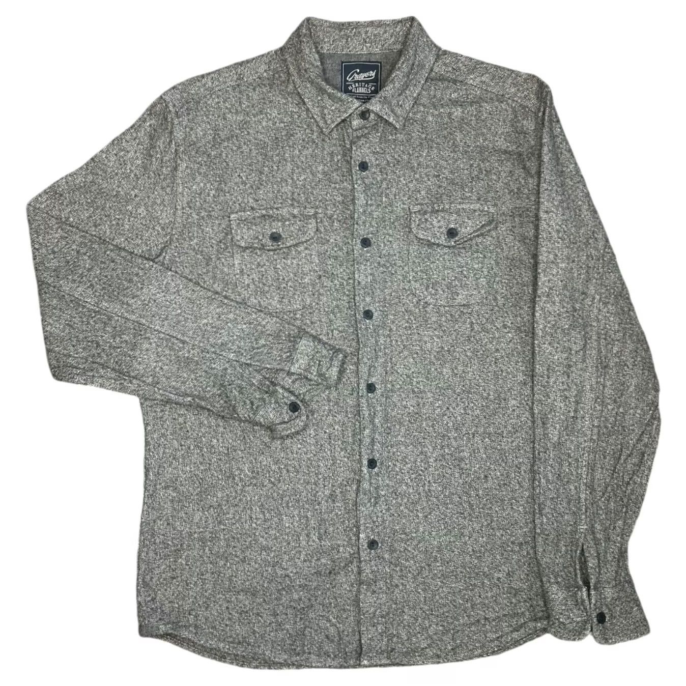 Grayers VINTAGE Crayers Heritage Flannels Shirt Men's Long Sleeve Button Up Large Gray Cotton Flannel Herringbone Pocket Button-Down Size US L / EU 52-54 / 3 - 2 Thumbnail