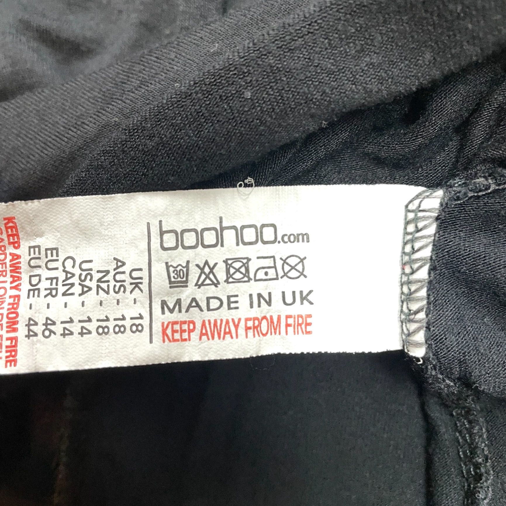 Boohoo VINTAGE Boohoo Shirt Dress Womens 14 Black Long Sleeve Mock Neck Rayon Spandex Jersey Knee Dress Solid Size XL / US 12-14 / IT 48-50 - 5 Thumbnail