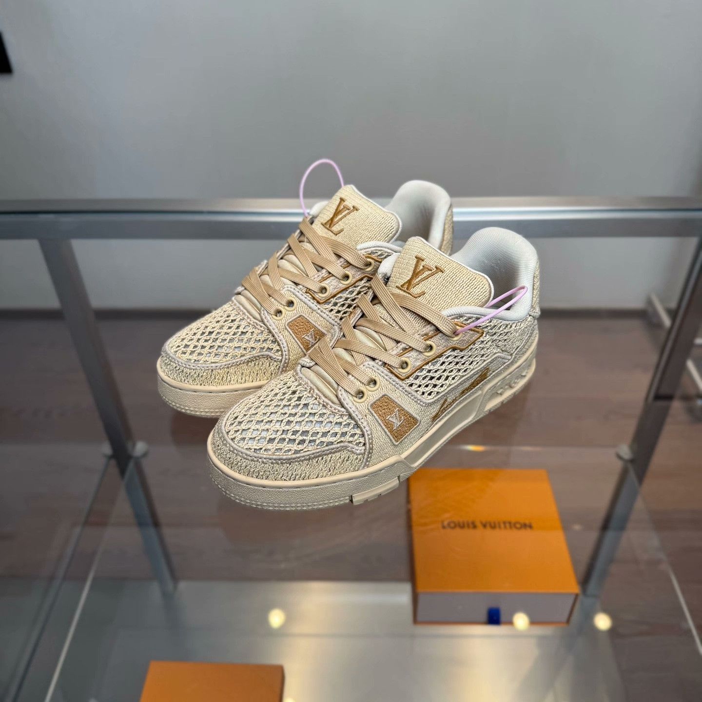 Louis Vuitton Louis Vuitton Training Beige Lowtop Sneakers 37 Women Size US 6.5 / IT 36.5 - 1 Thumbnail