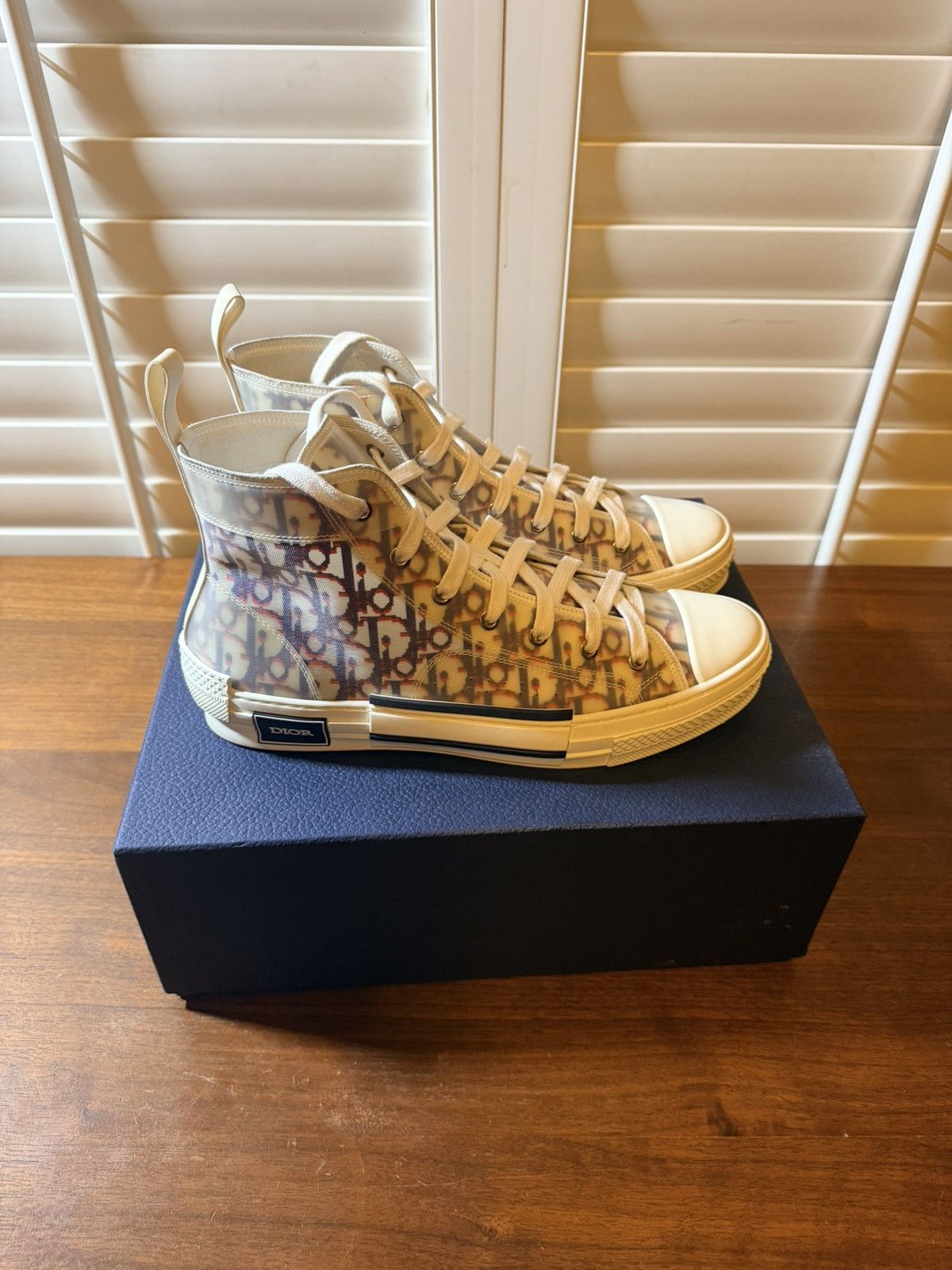 Dior Dior B23 High Top Red Blue Oblique Size US 10 / EU 43 - 4 Thumbnail