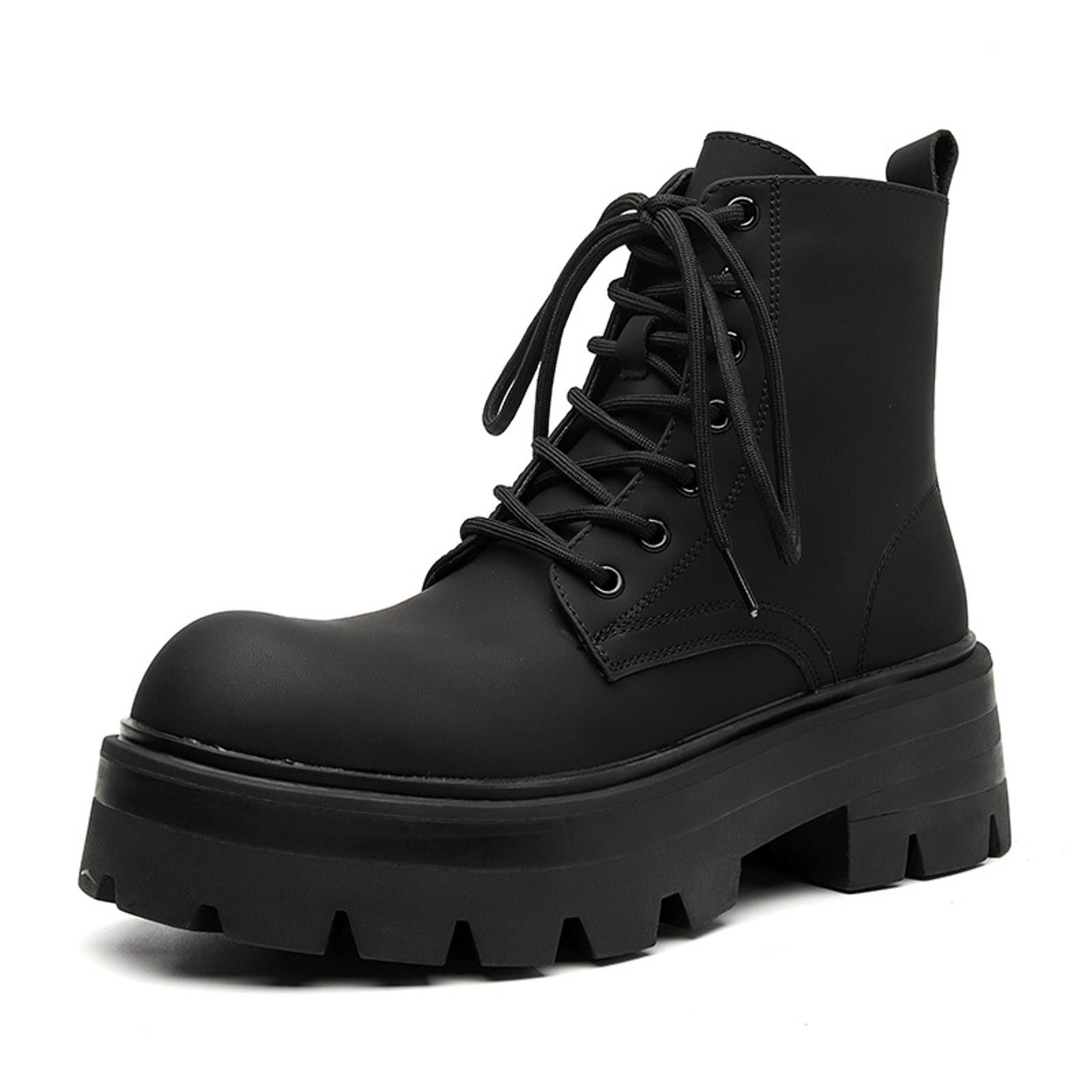 Other Trendy Black Chunky Platform Boots Size US 7 / IT 37 - 6 Thumbnail