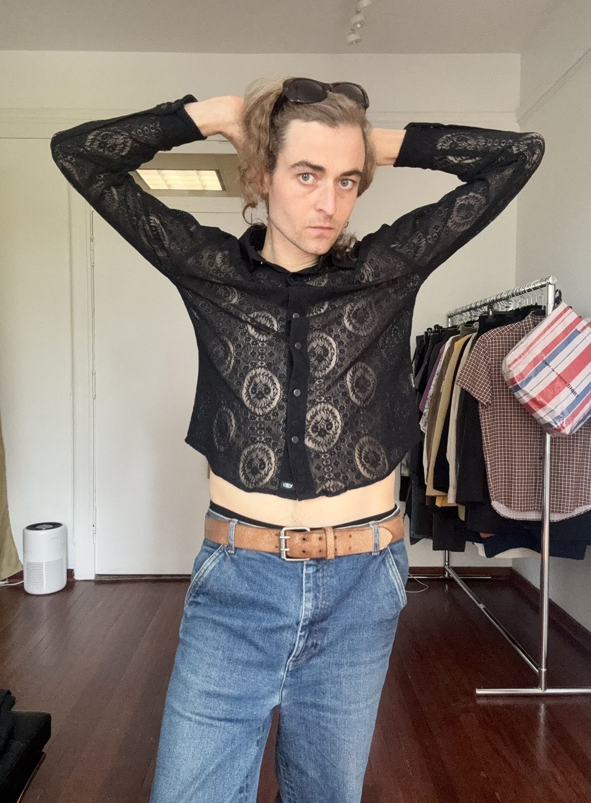 Todd Oldham Todd Oldham Vintage 1990’s Lace Snap Button Blouse Size M / US 6-8 / IT 42-44 - 6 Thumbnail