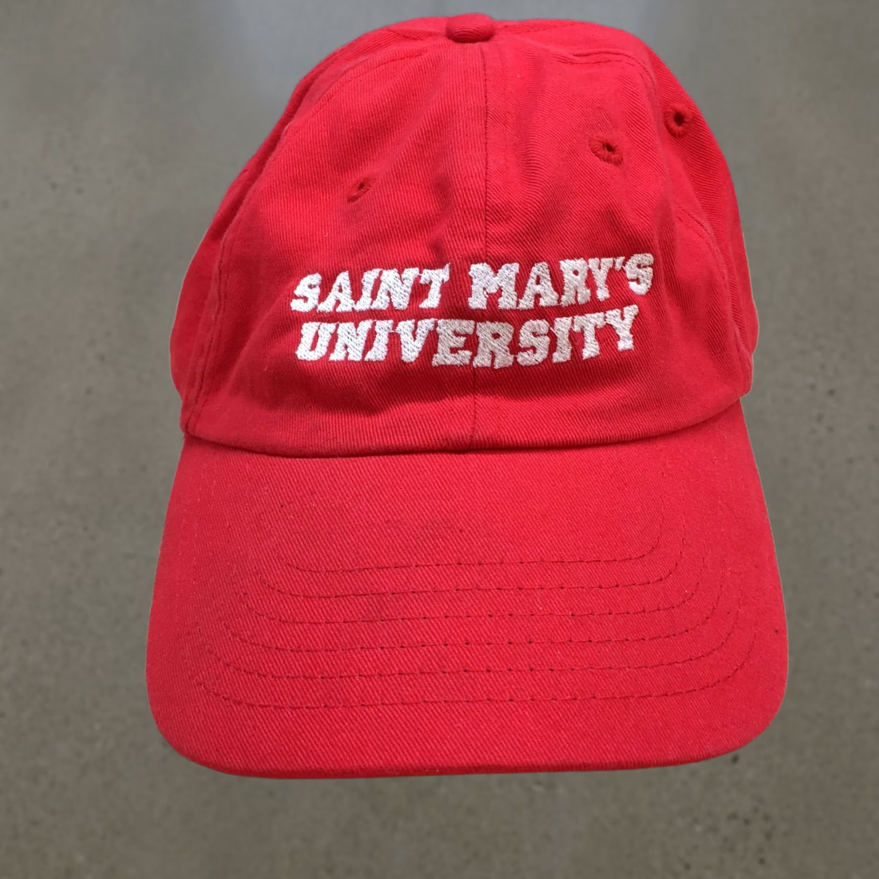 Vintage Saint Mary's University Baseball Cap Hat Mens Red One Size Adjustable Cotton Size ONE SIZE - 1 Thumbnail