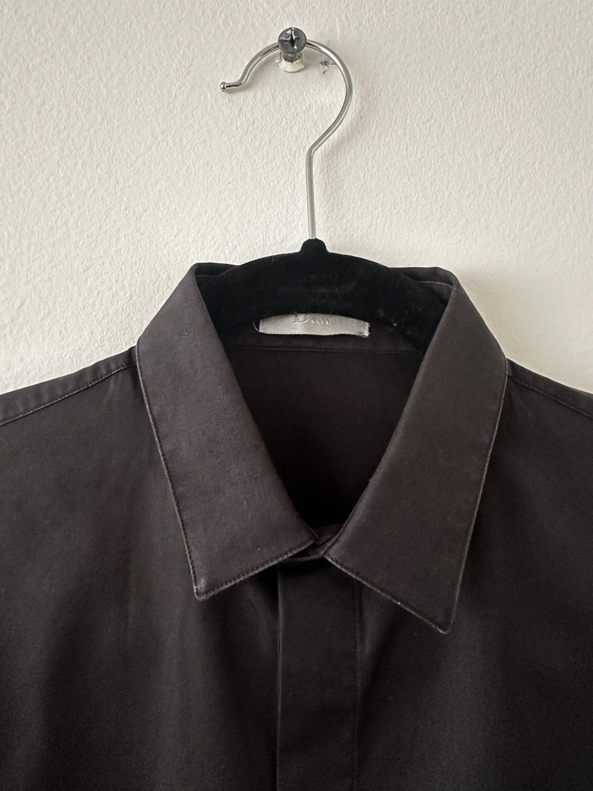 Dior FW06 Black Cotton Poplin Shirt Bee Embroidery sz 37 Size US S / EU 44-46 / 1 - 3 Thumbnail