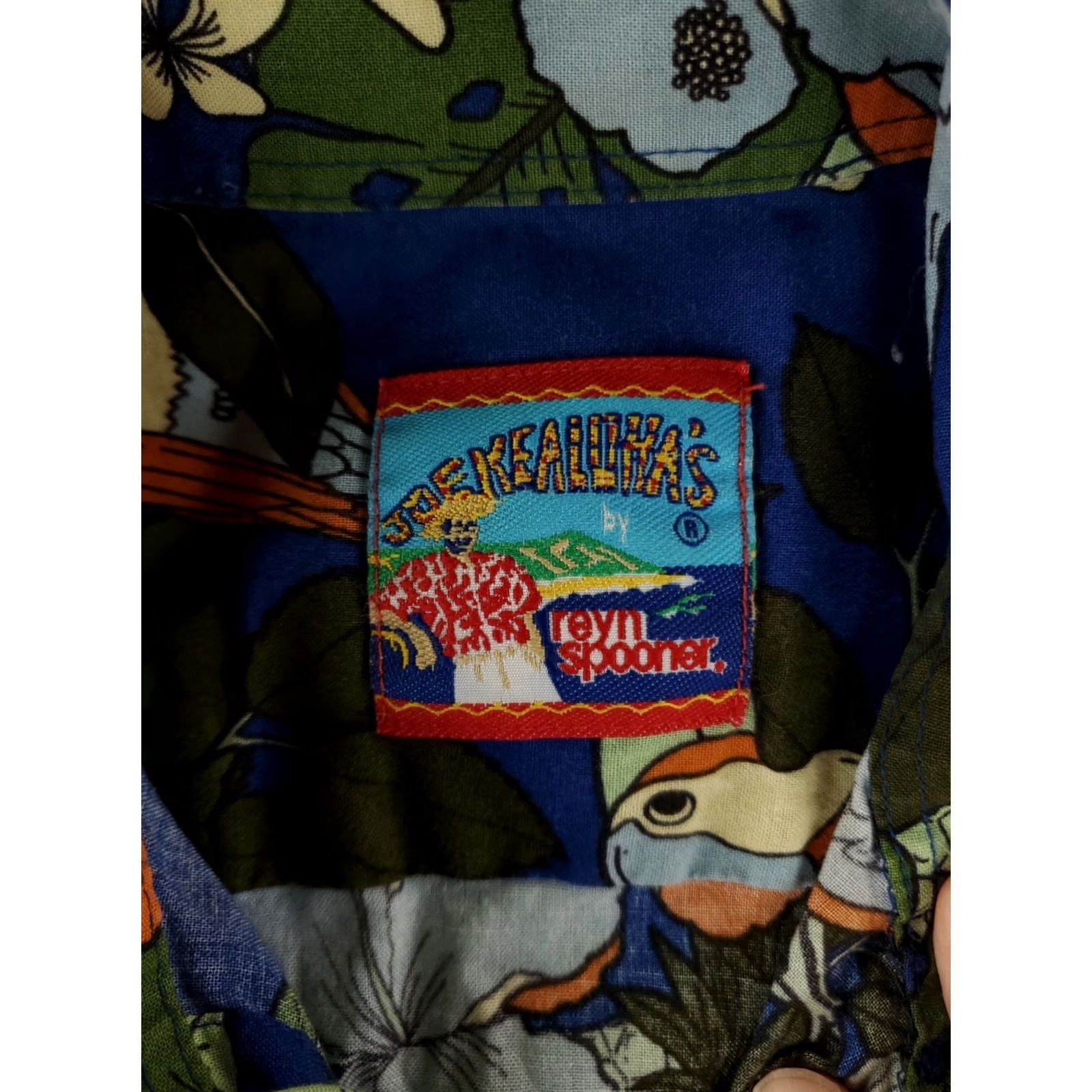 Reyn Spooner REYN SPOONER Joe Kealoha's Shirt Button Up Short Sleeve Parrot Pineapple Mens S Shirt Blue Size US S / EU 44-46 / 1 - 2 Thumbnail