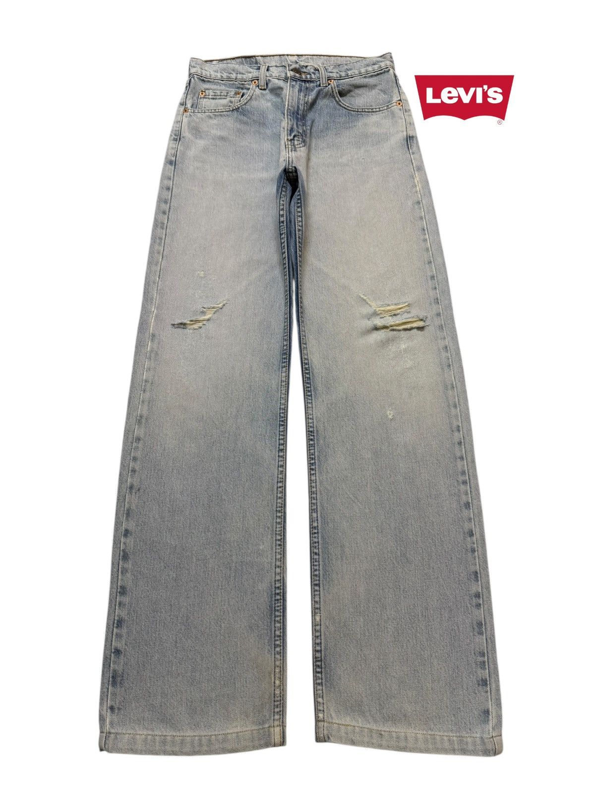 Levi's Vintage 90s Levis 512 Blue Faded Wash Distressed Wide Leg Size US 29 - 1 Thumbnail