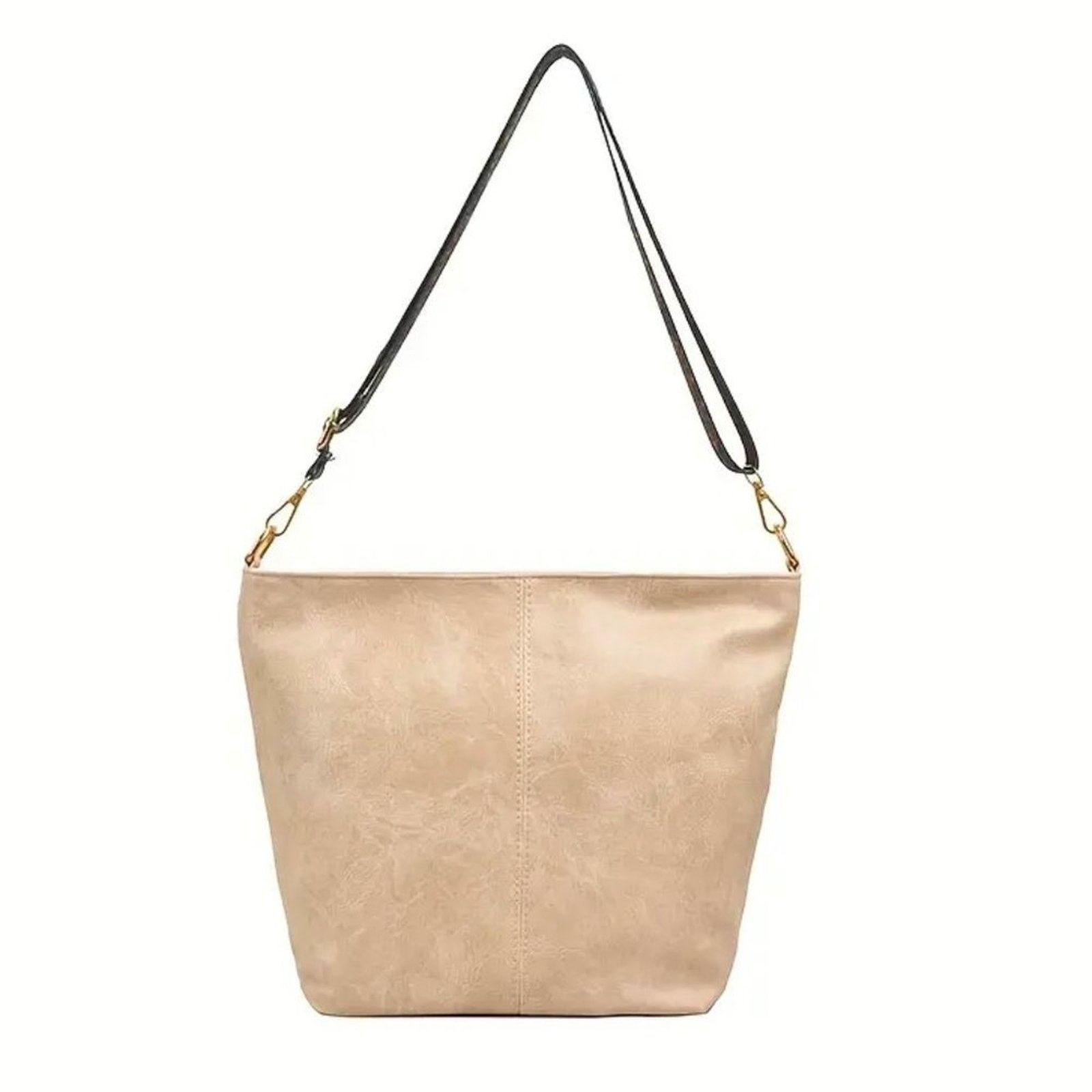 Other Art Deco Inspired PU Leather Crossbody Shoulder Bag - Beige Size ONE SIZE - 4 Thumbnail
