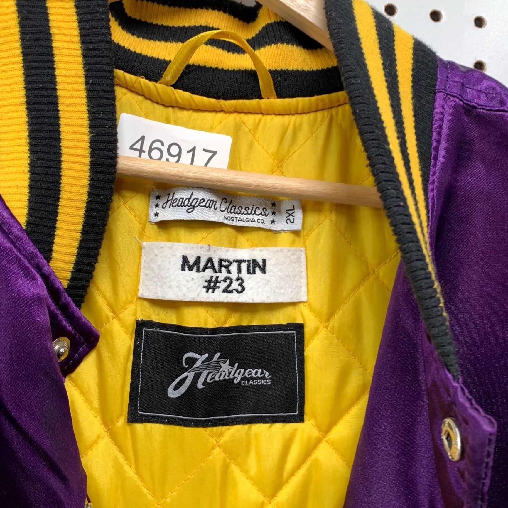 Vintage VINTAGE Headgear Classic Mens 2XL Martin Lawrence Satin Jacket Purple Bomber Jacket TV Sports Funny 90s Mens Size US XXL / EU 58 / 5 - 3 Thumbnail