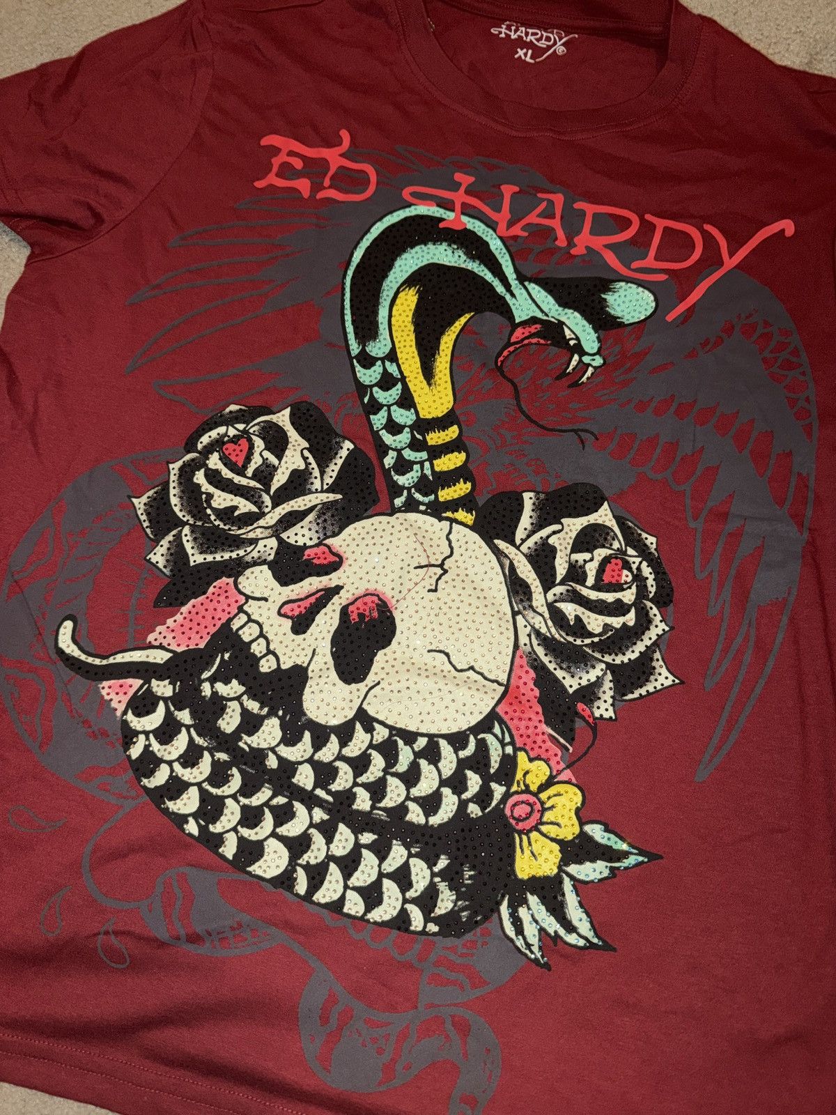 Ed Hardy Brand new with tags bedazzled Ed Hardy Skull T-shirt Size US XL / EU 56 / 4 - 1 Thumbnail