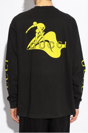 Gucci o1la5ras0426 Printed Cotton Jersey Sweatshirts in Black Size US M / EU 48-50 / 2 - 4 Thumbnail