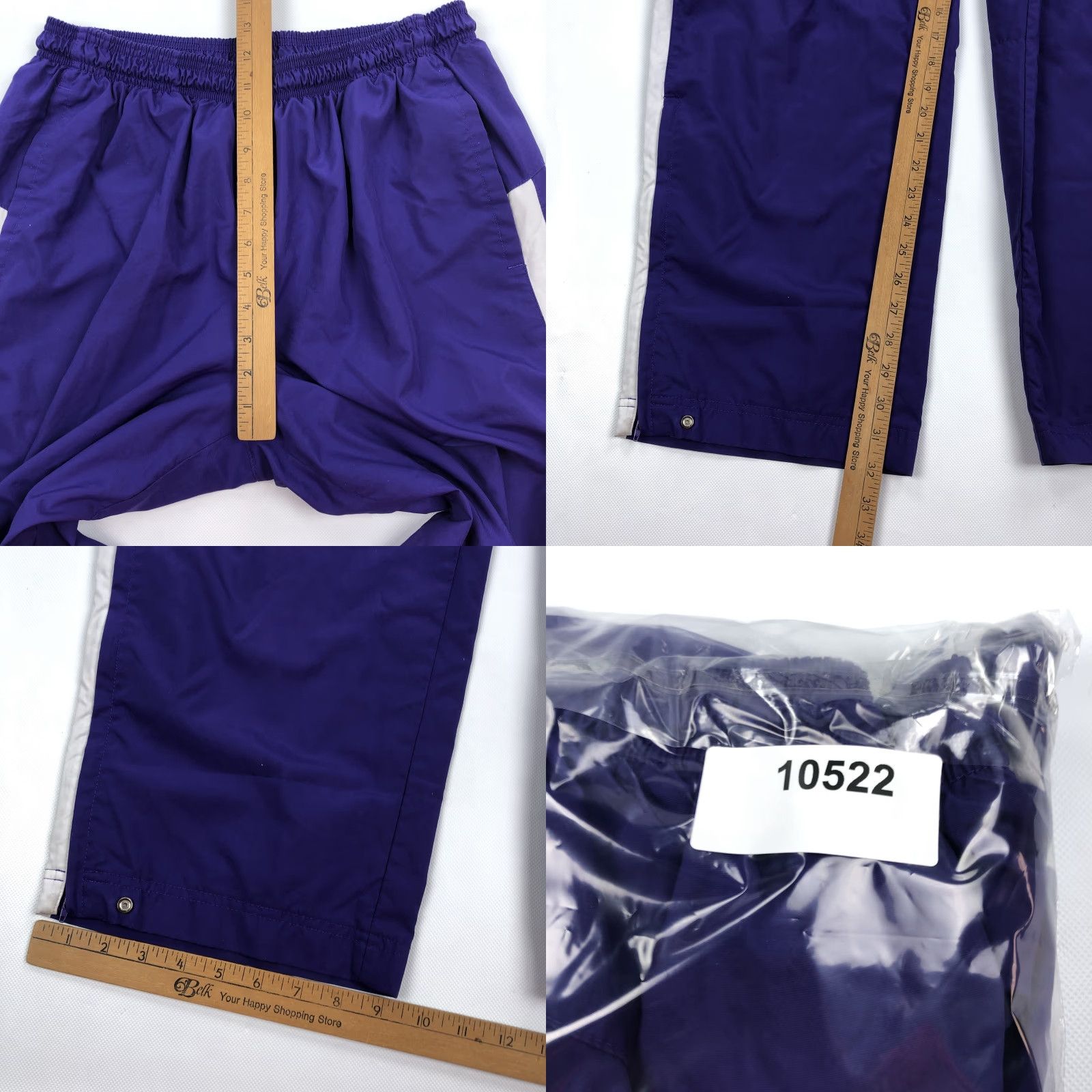 Nike Nike Team Men L Large Purple Polyester Activewear Track Pants Vintage Size US 33 - 8 Thumbnail
