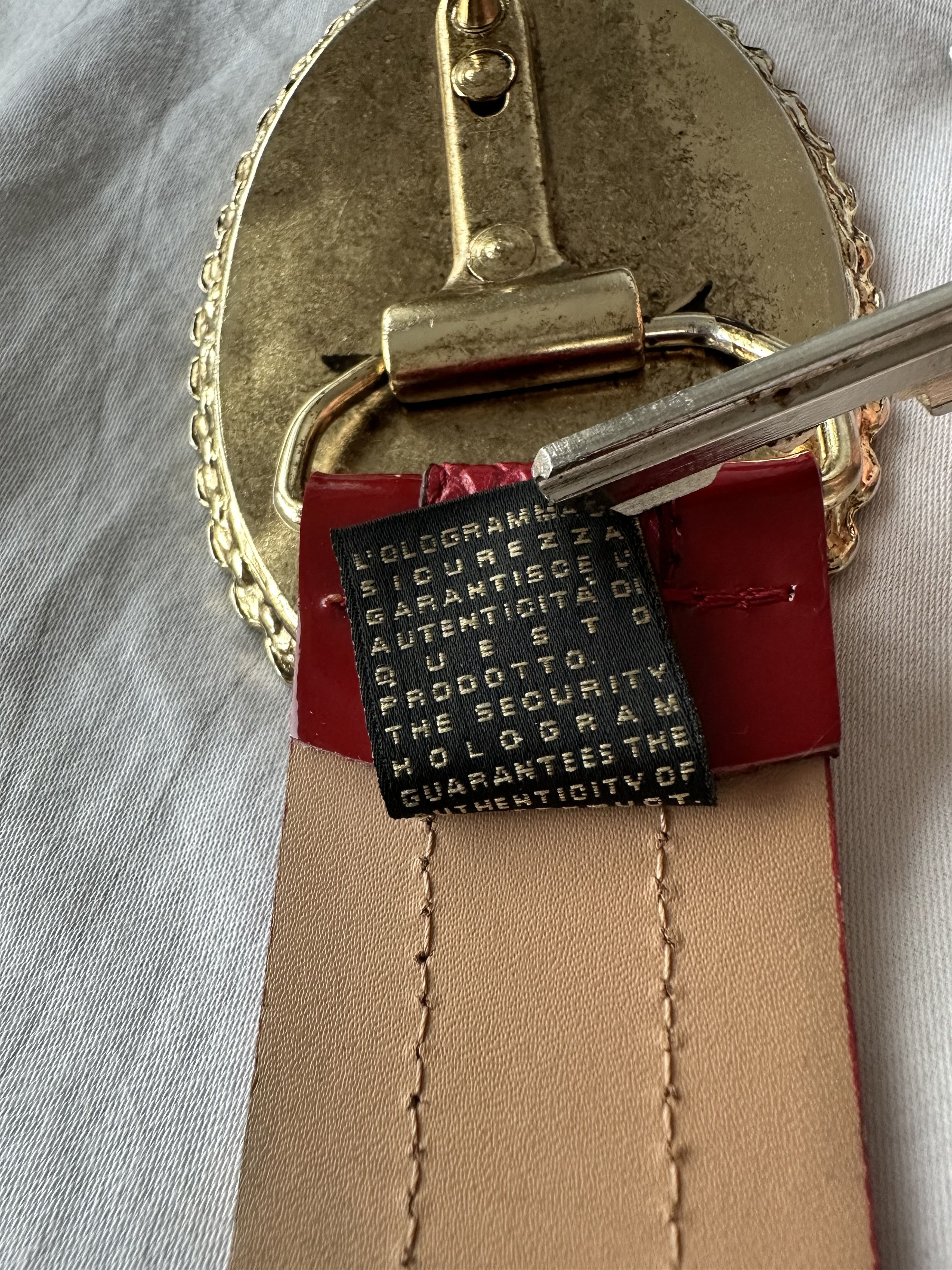 Just Cavalli Just Cavalli Red Snakeskin Leather Belt Size ONE SIZE - 7 Thumbnail