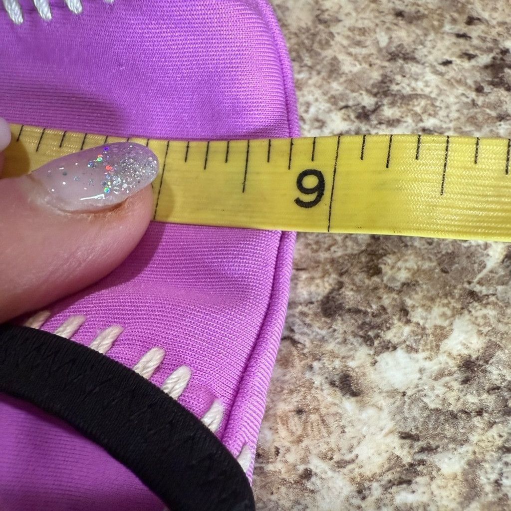 Victoria's Secret Victoria's Secret Purple and Black Bikini with Gold Details Size L / US 10 / IT 46 - 7 Thumbnail