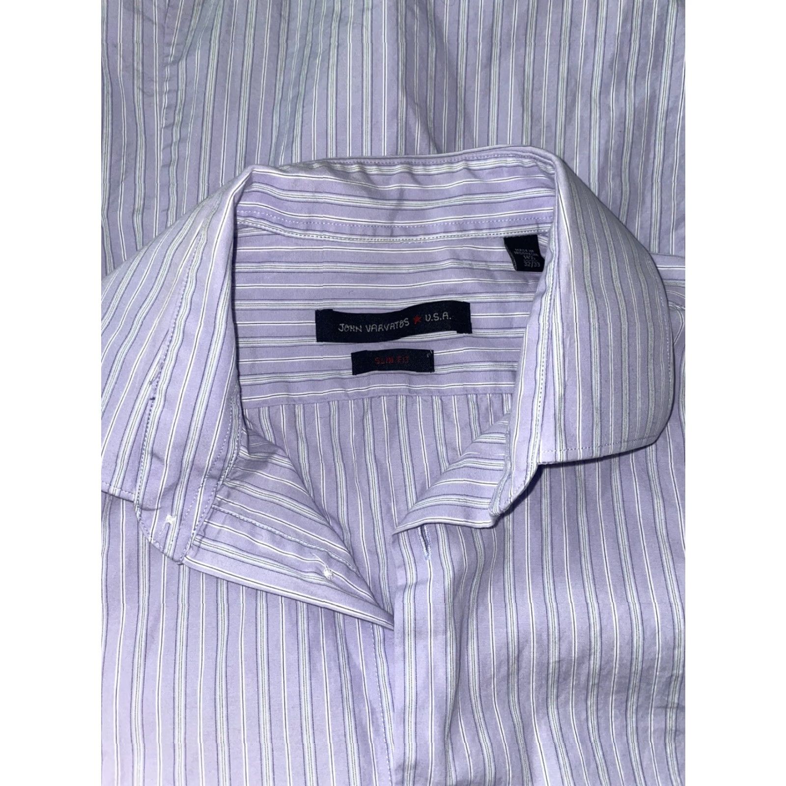 John Varvatos John Varvatos USA Slim Fit Light Purple Long Sleeve Button-Down Shirt Mens 14.5 S Purple USA Slim Fit Button-Down Shirt Mens 14.5 S Size US S / EU 44-46 / 1 - 6 Thumbnail
