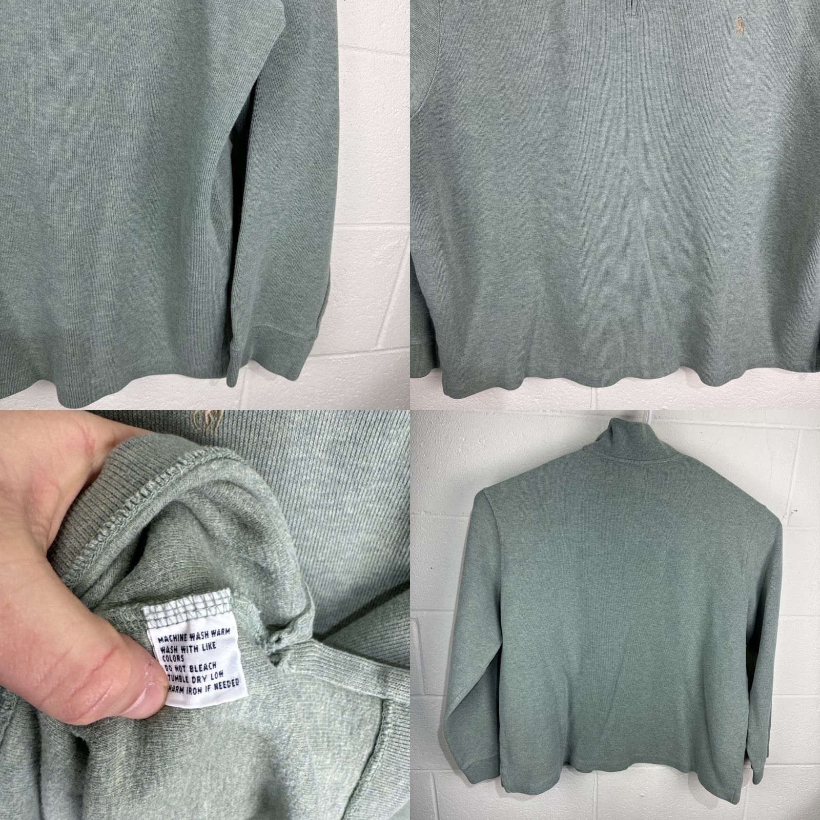 Polo Ralph Lauren Polo Ralph Lauren Sweater Shirt Men 2XL Green 1/4 Zip Knit Pony Logo Mock Neck Pullover Christmas? (Note: No extra words) Size US XXL / EU 58 / 5 - 8 Thumbnail