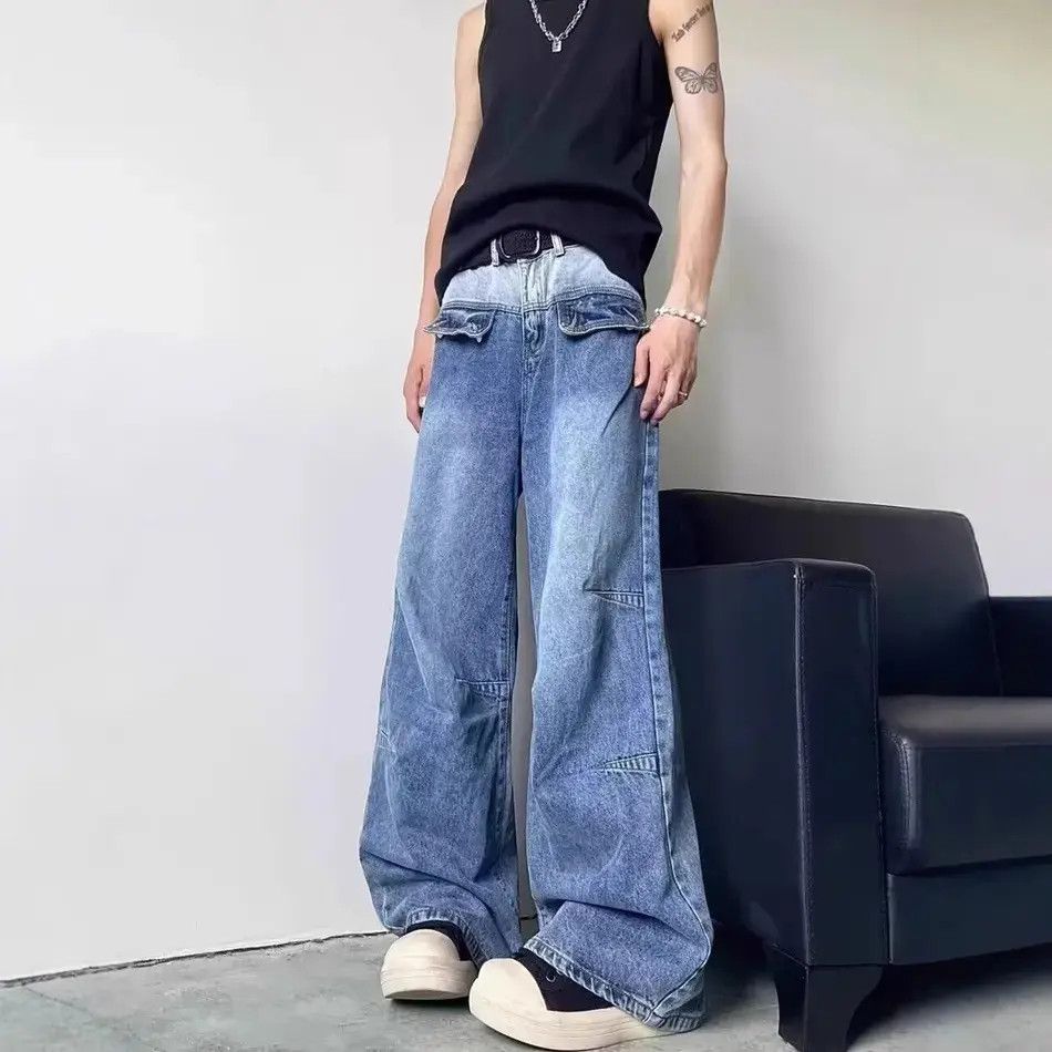 Japanese Brand Retro loose casual straight leg jeans Size US 32 / EU 48 - 3 Thumbnail