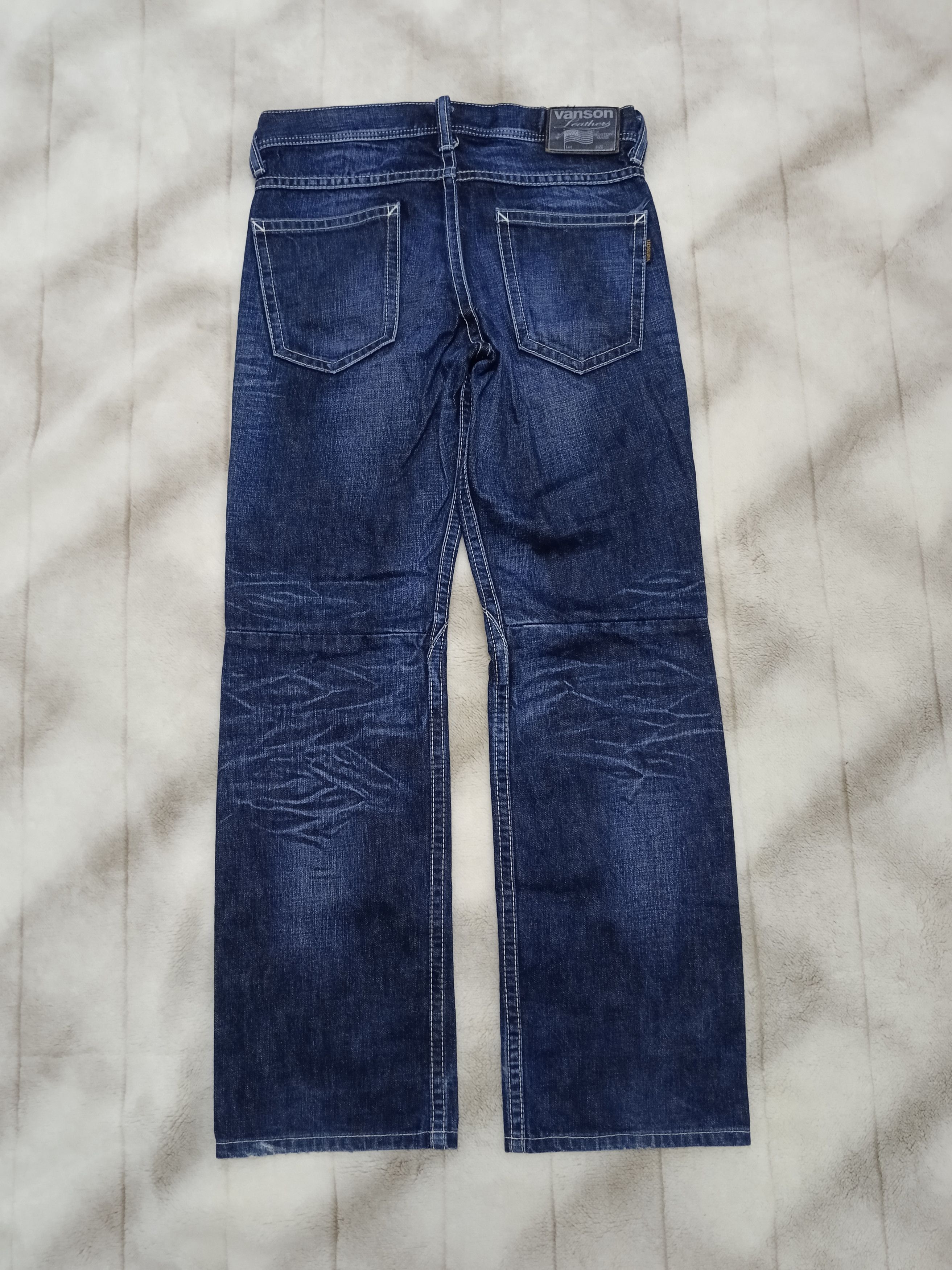 Vanson Leathers VANSON LEATHER DOUBLE KNEE DENIM PANTS Size US 31 - 2 Thumbnail