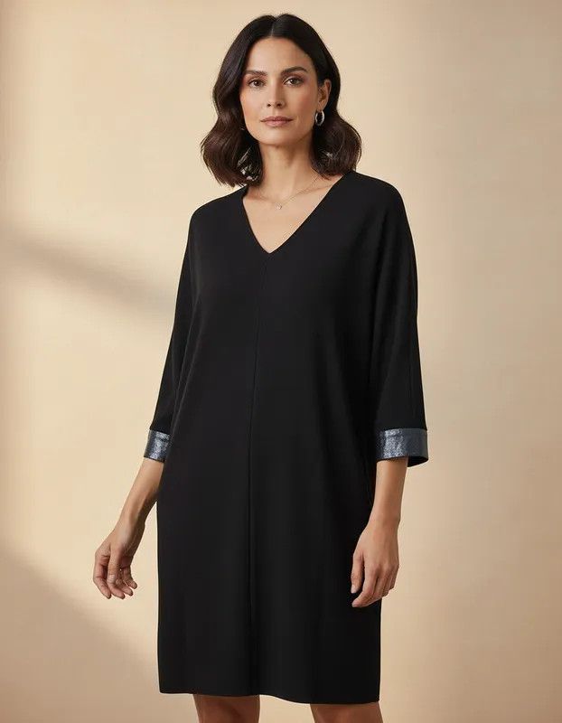 DKNY DKNY Minimalist leather-Cuff Dress –FASHIONELLA Size S / US 4 / IT 40 - 1 Thumbnail