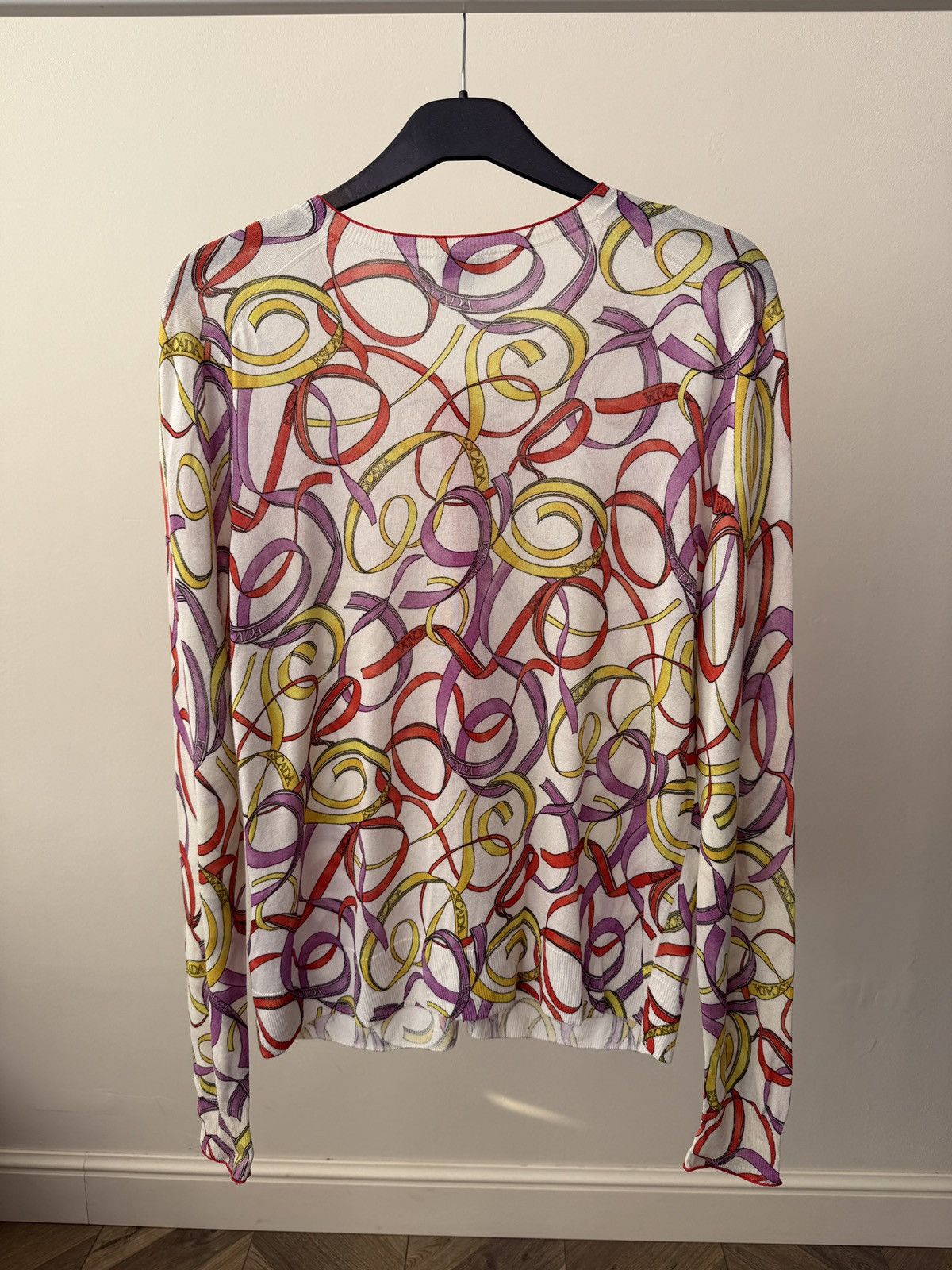 Escada Vintage Escada Sport Sheer women’s Cardigan Top Abstract Size L / US 10 / IT 46 - 9 Thumbnail