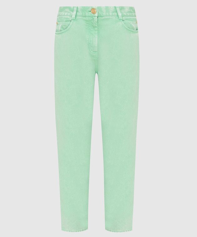 Balmain o1y0625 Denim Pant in Light Green Size 30" / US 8 / IT 44 - 1 Thumbnail