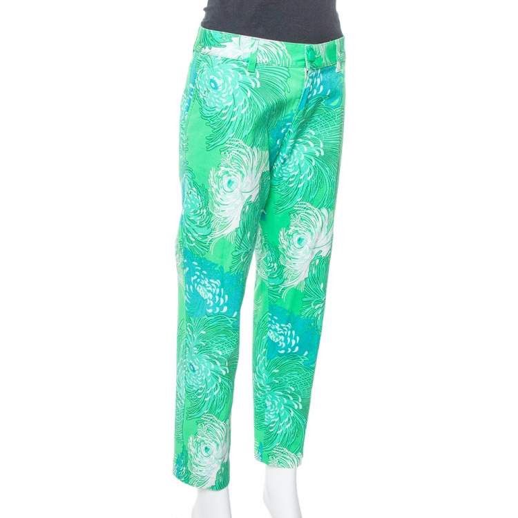 Gucci Gucci Green Floral Print Cotton Holiday Jeans Size 36 Rare Size 36" / US 14 / IT 50 - 19 Thumbnail