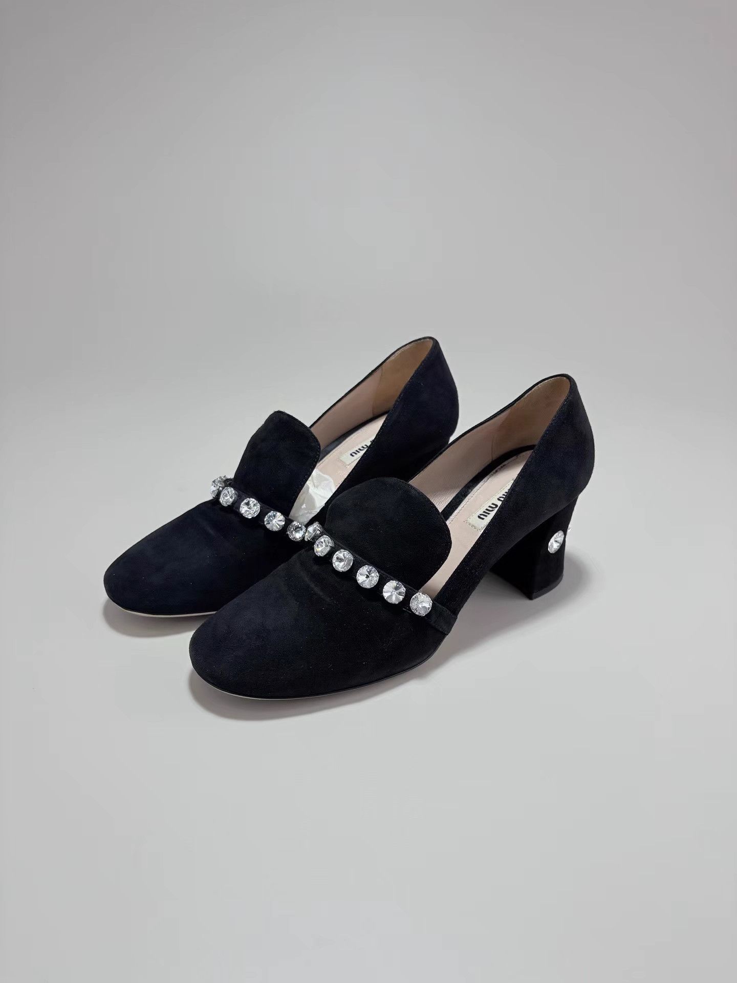 Miu Miu MIUMIU Crystal Embellished Heels K1 Size US 7.5 / IT 37.5 - 1 Thumbnail