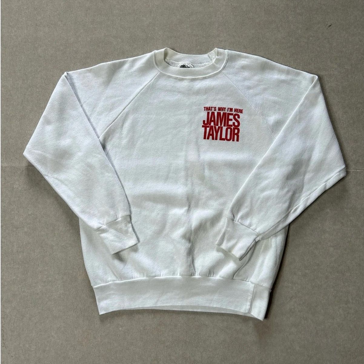 Vintage 90s Vintage James Taylor White Crewneck Size L Size US L / EU 52-54 / 3 - 1 Thumbnail