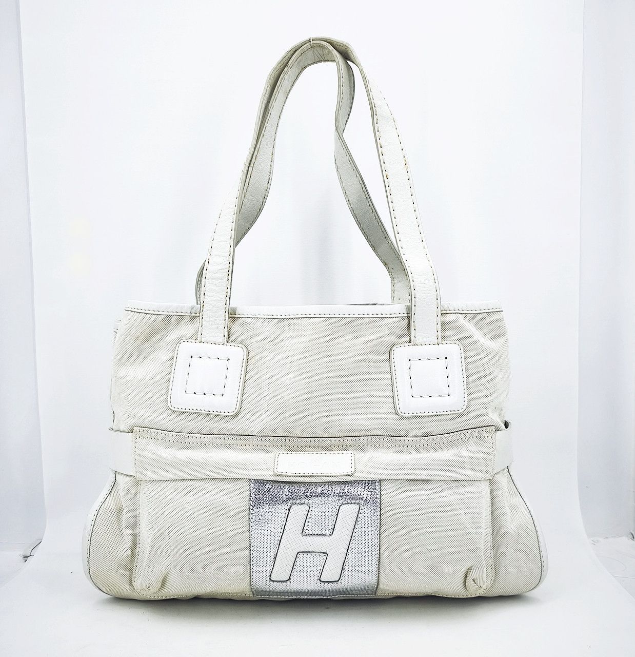 Hogan HOGAN White canvas expandable tote bag Size ONE SIZE - 1 Thumbnail