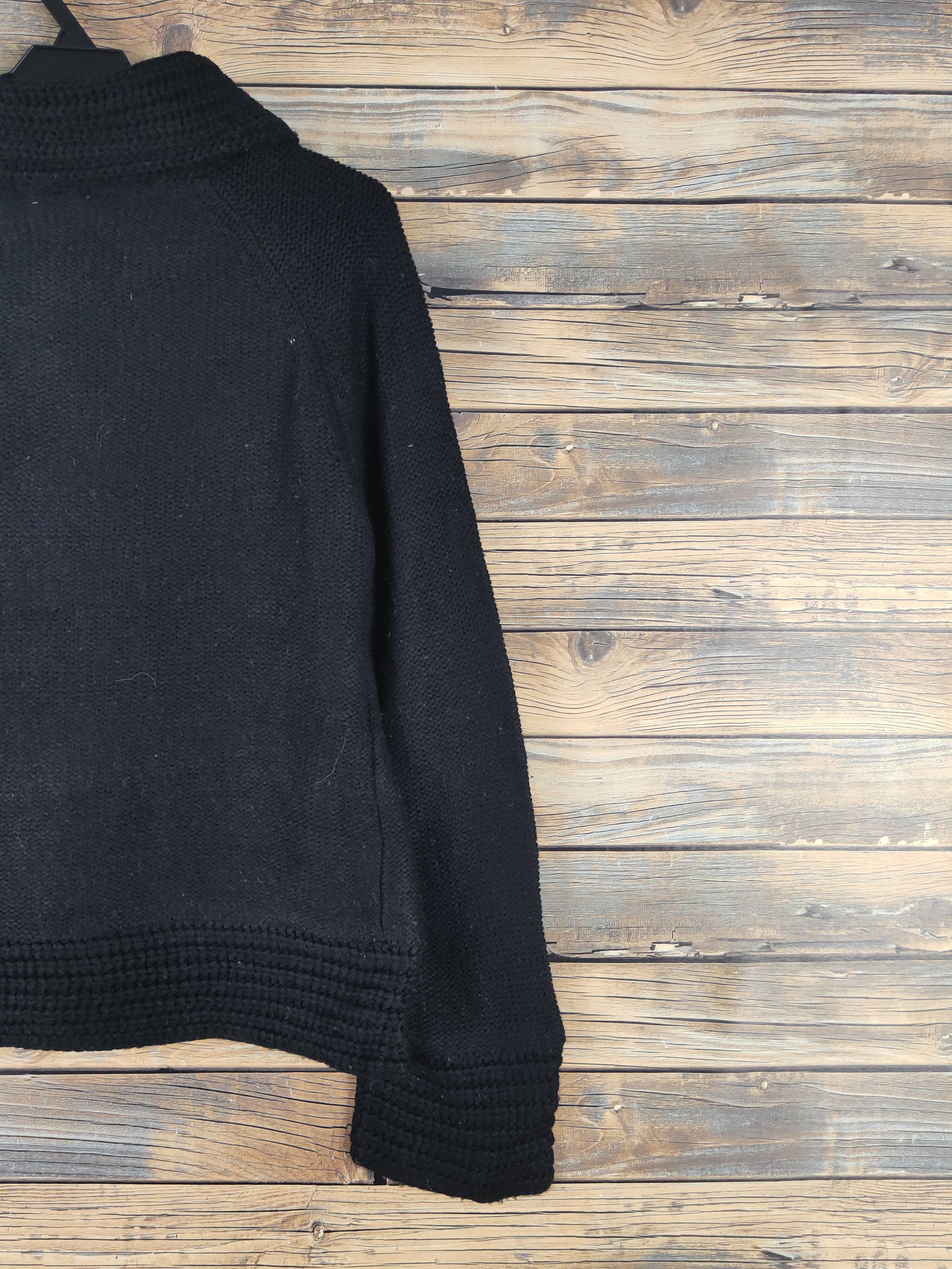 Japanese Brand B.K.M.S Black Knitwear Cardigan #W1509 Size M / US 6-8 / IT 42-44 - 9 Thumbnail