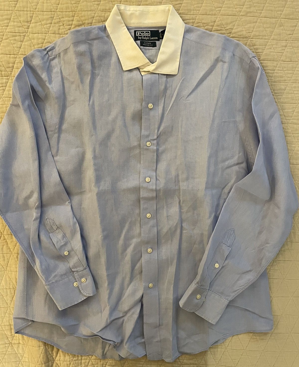 Polo Ralph Lauren × Vintage Contrast Collar Linen Dress Shirt Size US XL / EU 56 / 4 - 3 Thumbnail