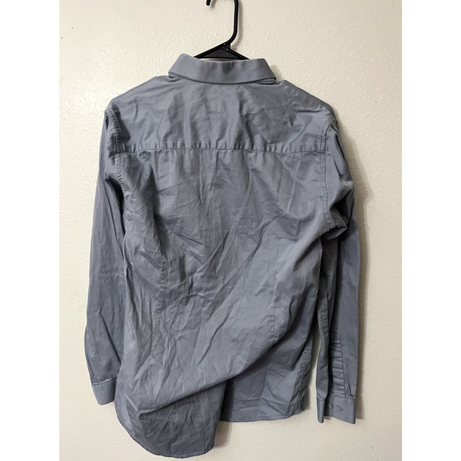Zara ZARA MAN Button-Down Shirt Adult XL Gray Solid Long Sleeve Tailored Fit Mens Size US XL / EU 56 / 4 - 3 Thumbnail