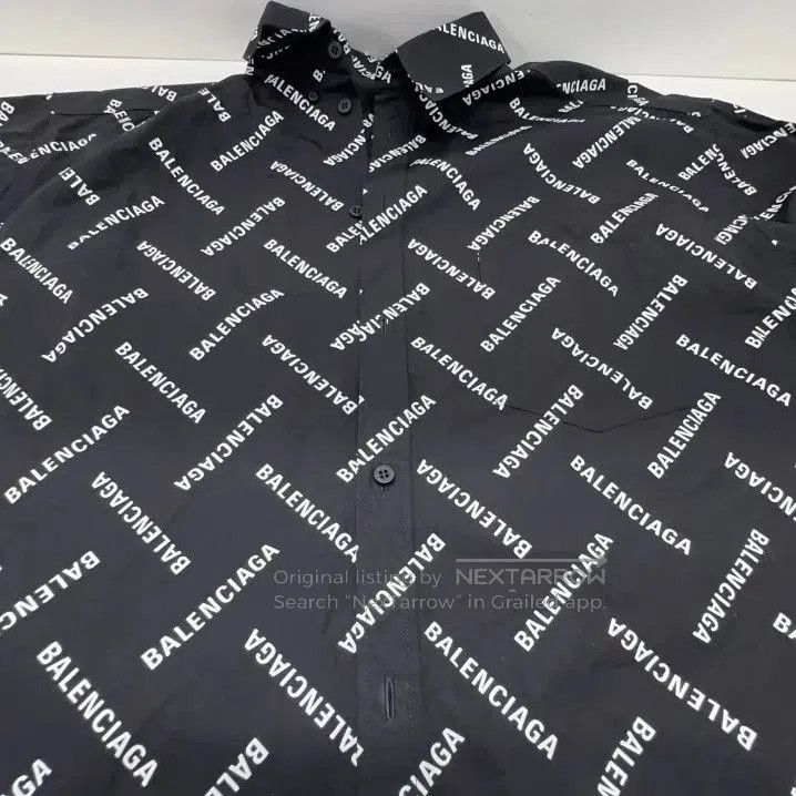 Balenciaga Balenciaga Black Print Long Sleeve Shirt. Size US M / EU 48-50 / 2 - 8 Thumbnail