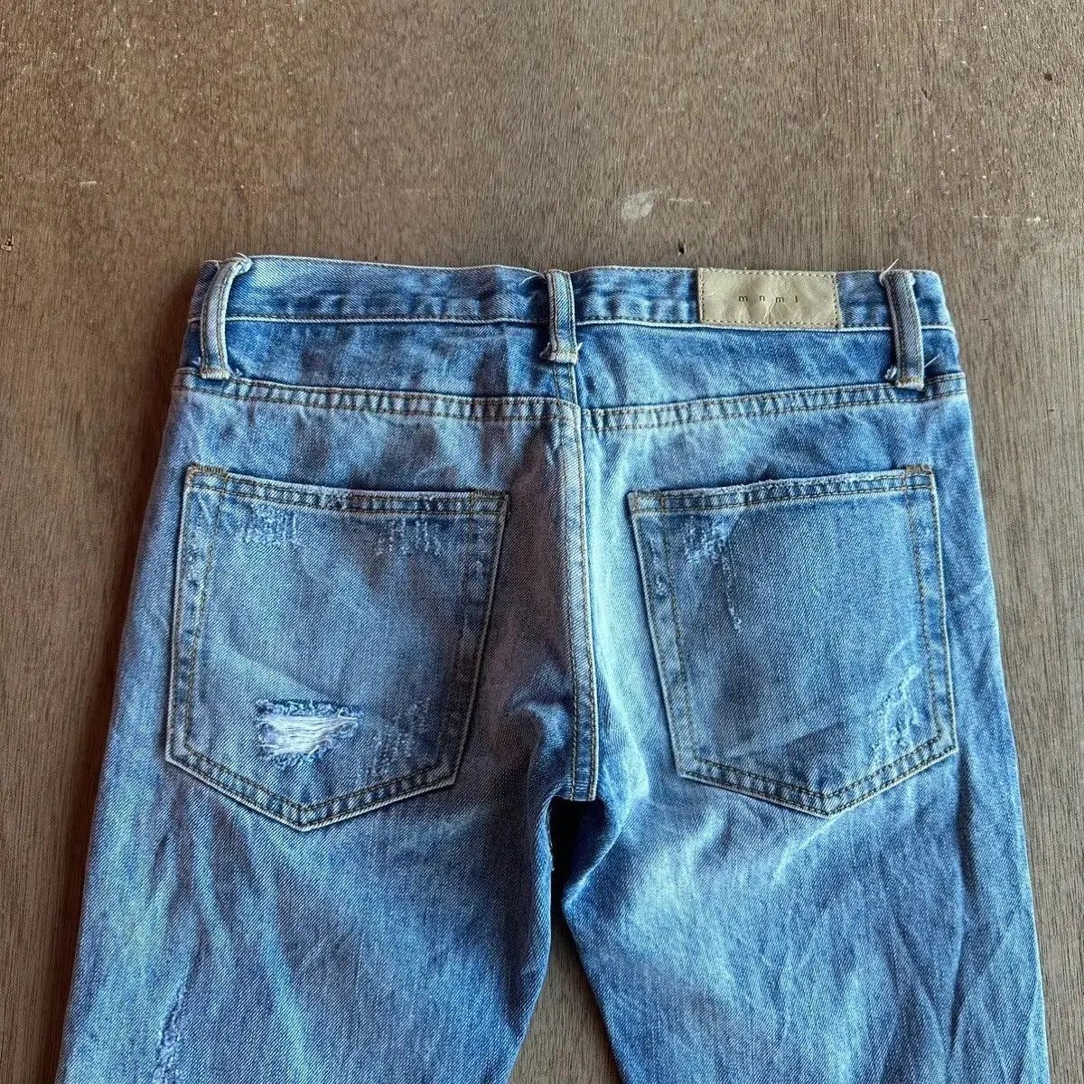 MNML DESTROYED🔥🔥 VINTAGE MNML JEANS ZIPPER LEGS DENIM PANTS Size US 29 - 13 Thumbnail