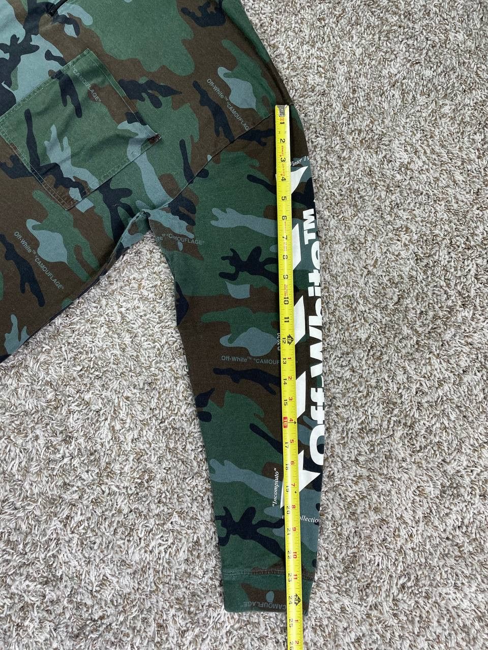 Off-White Off-White Long Sleeve Zip Mock Neck Tee Blue Camo Size US M / EU 48-50 / 2 - 7 Thumbnail