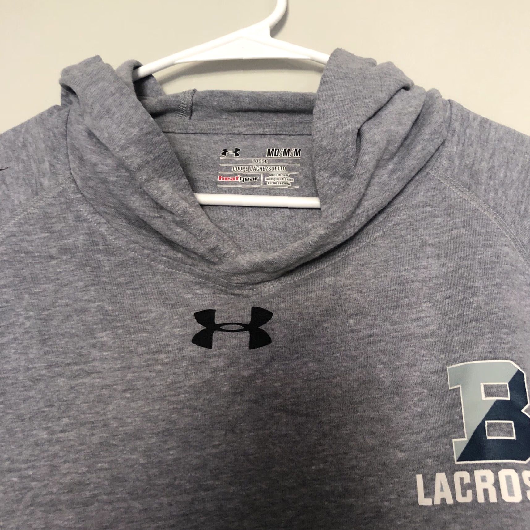 Under Armour VINTAGE Under Armour Hoodie Shirt Mens M Long Sleeve Pullover Lacrosse Gray Size US M / EU 48-50 / 2 - 3 Thumbnail