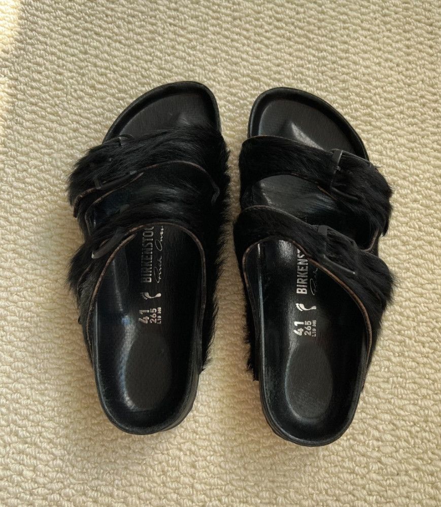 Rick Owens Rick Owens x Birkenstock Shearling Slippers. Size US 8 / EU 41 - 4 Thumbnail