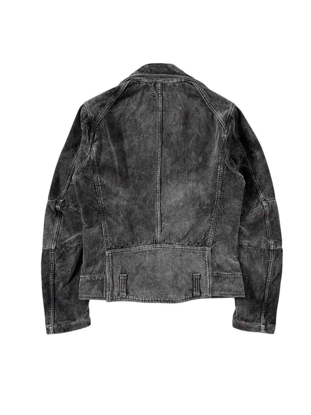 Issey Miyake 2000s Ayuite 🇯🇵 Washed Black Double Collar Corduroy Jacket Size US M / EU 48-50 / 2 - 2 Thumbnail