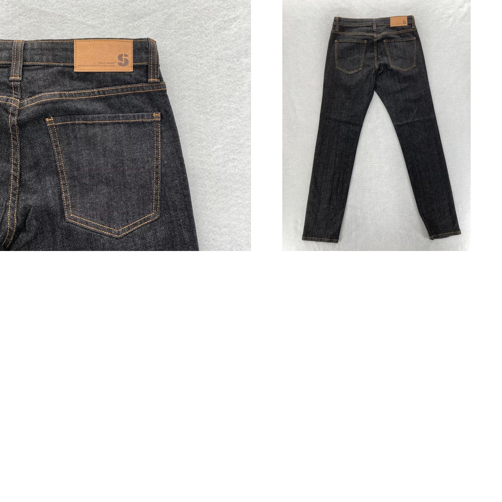 Vintage VINTAGE Solo Jeans Mens 33x32 Skinny Slim Fit Dark Blue Stretch Denim NWT Y2K Grunge Skater Jeans Mens Size US 33 - 9 Thumbnail