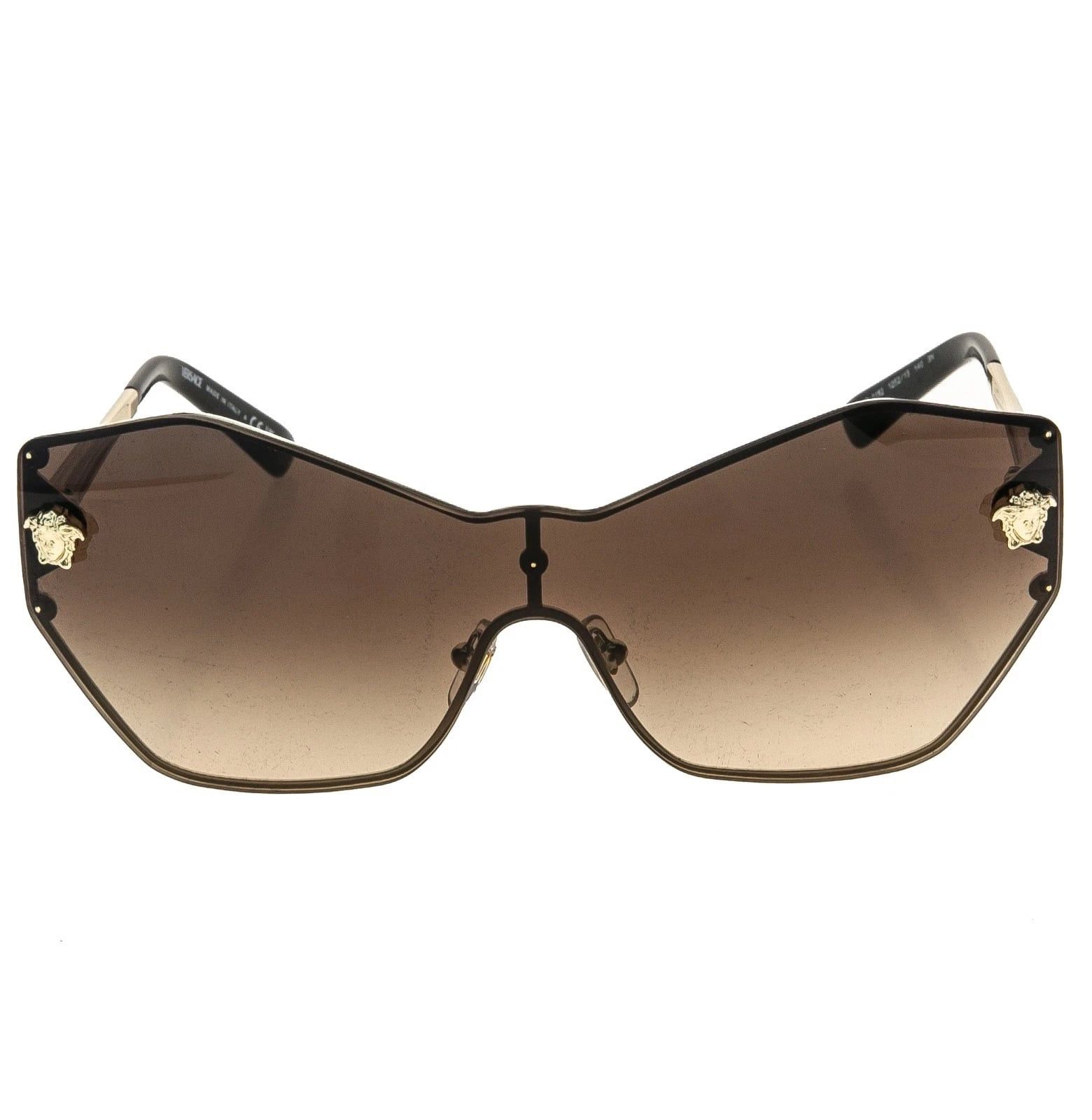 Versace VERSACE VE2182 GLAM Stud Medusa Head 2182 Brown Sunglasses Size ONE SIZE - 5 Thumbnail