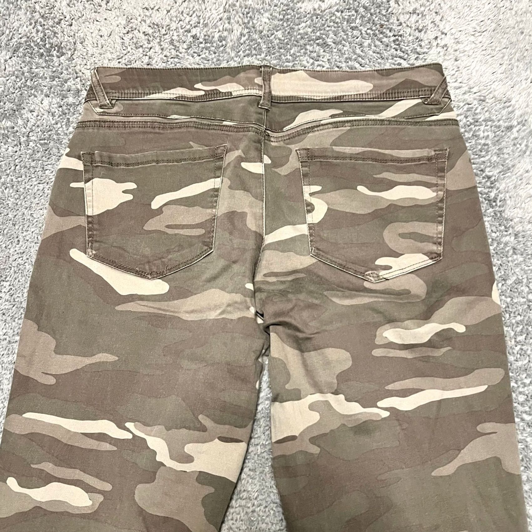 Vintage Democracy Pants Womens 10 Brown Gray Camo Ankle Stretch Zip Pocket 32x29 Womens Size 32" / US 10 / IT 46 - 3 Thumbnail