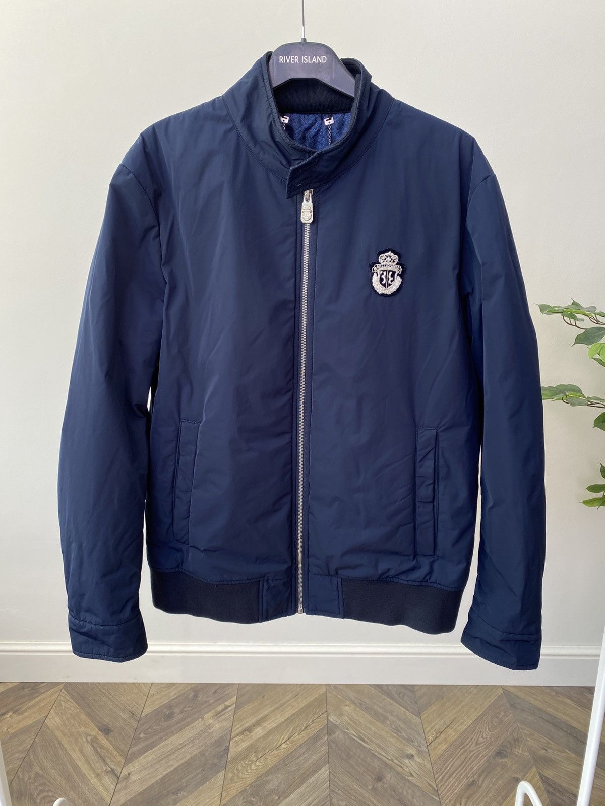 Billionaire Couture Billionaire Italian Couture Navy Blue Zip Jacket Crest Logo Size US M / EU 48-50 / 2 - 1 Thumbnail