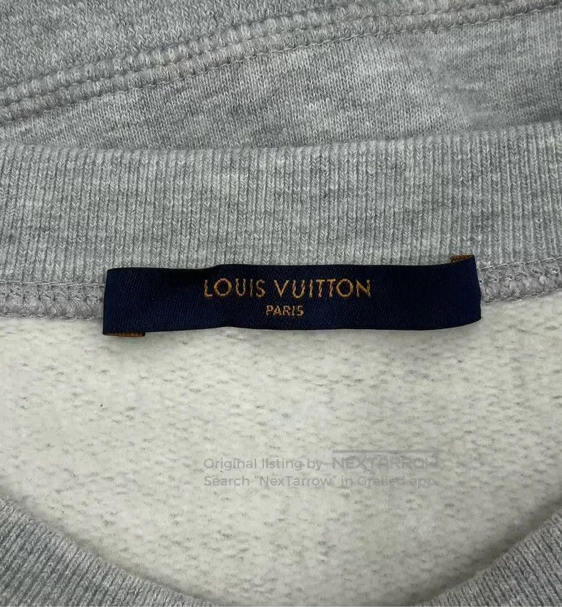 Louis Vuitton Louis Vuitton Grey inverted logo long sleeve sweatshirt Size US XXL / EU 58 / 5 - 3 Thumbnail
